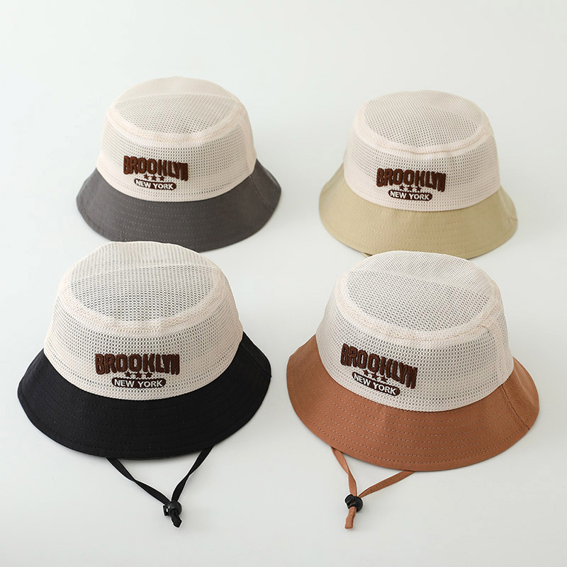 Letter Embroidered Baby Sun Ha - Bucket Hat Cotton のレビューと価格