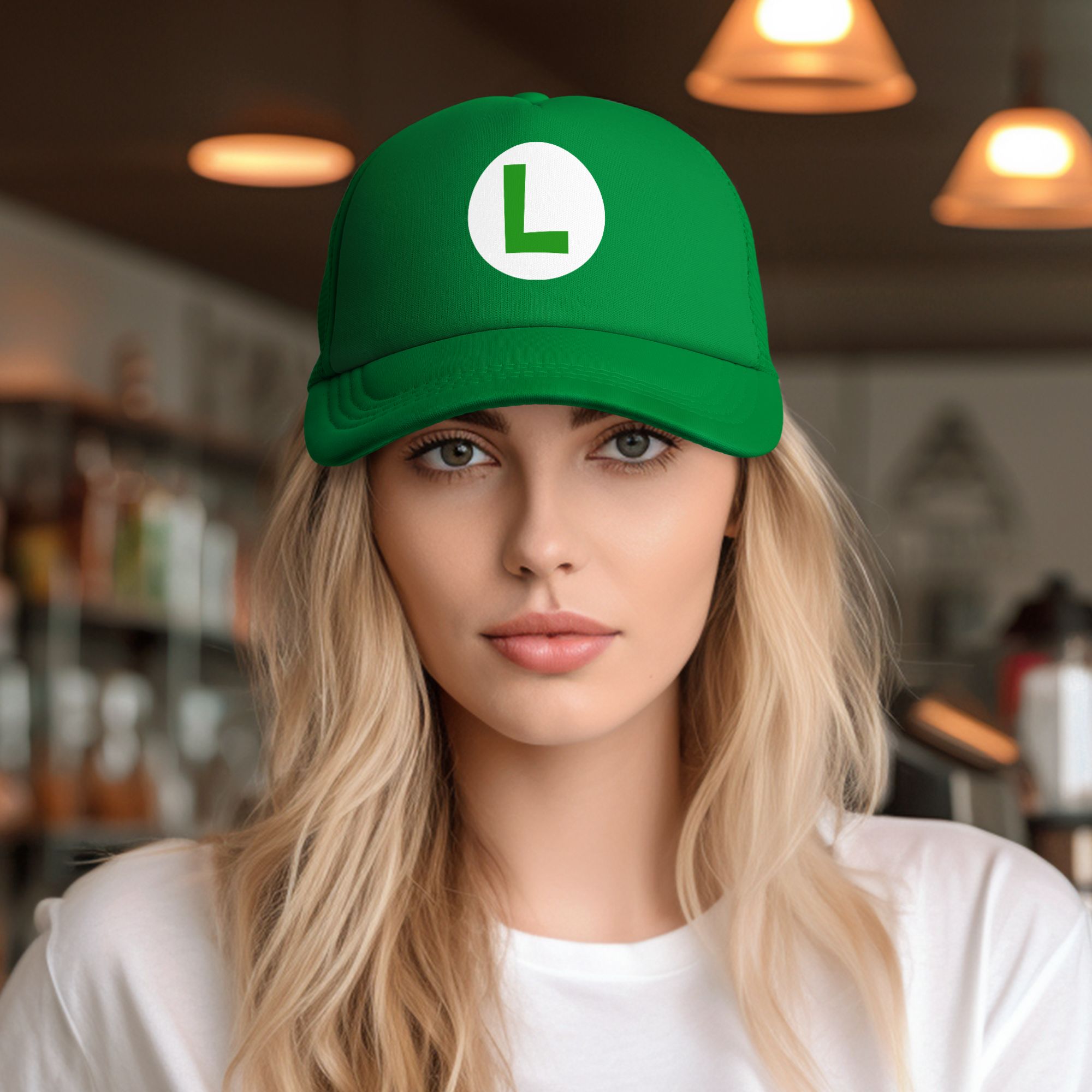 green L red m marioes Luigis F - Trucker Cap Mesh のレビューと価格