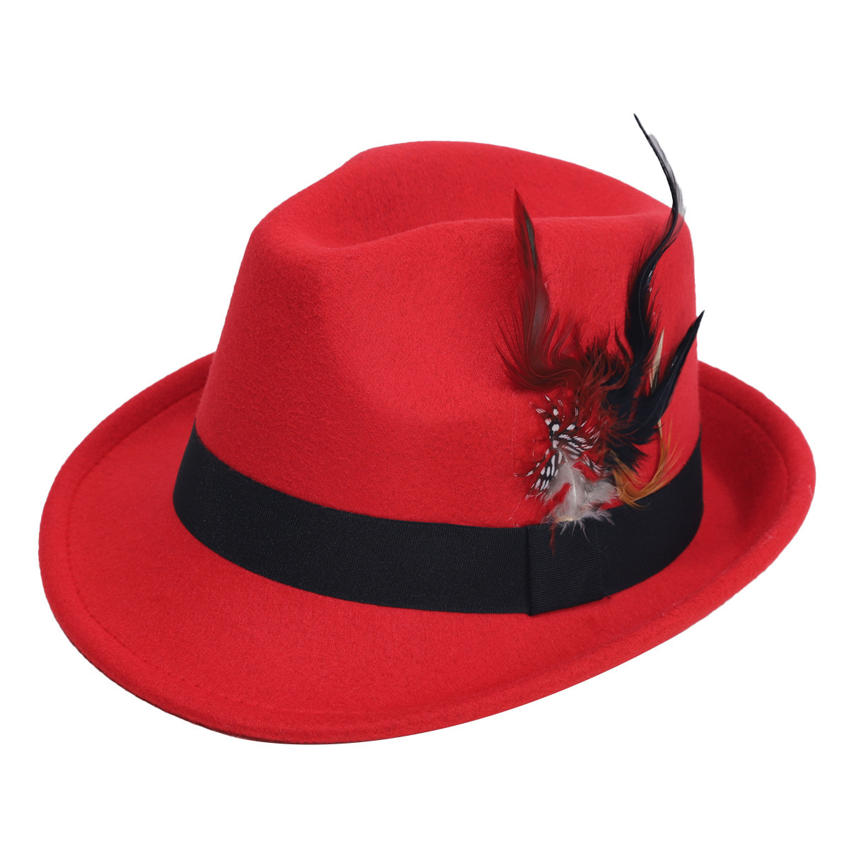 Hot-Selling Feather Top Hat Br - Fedora Hat Wool のレビューと価格