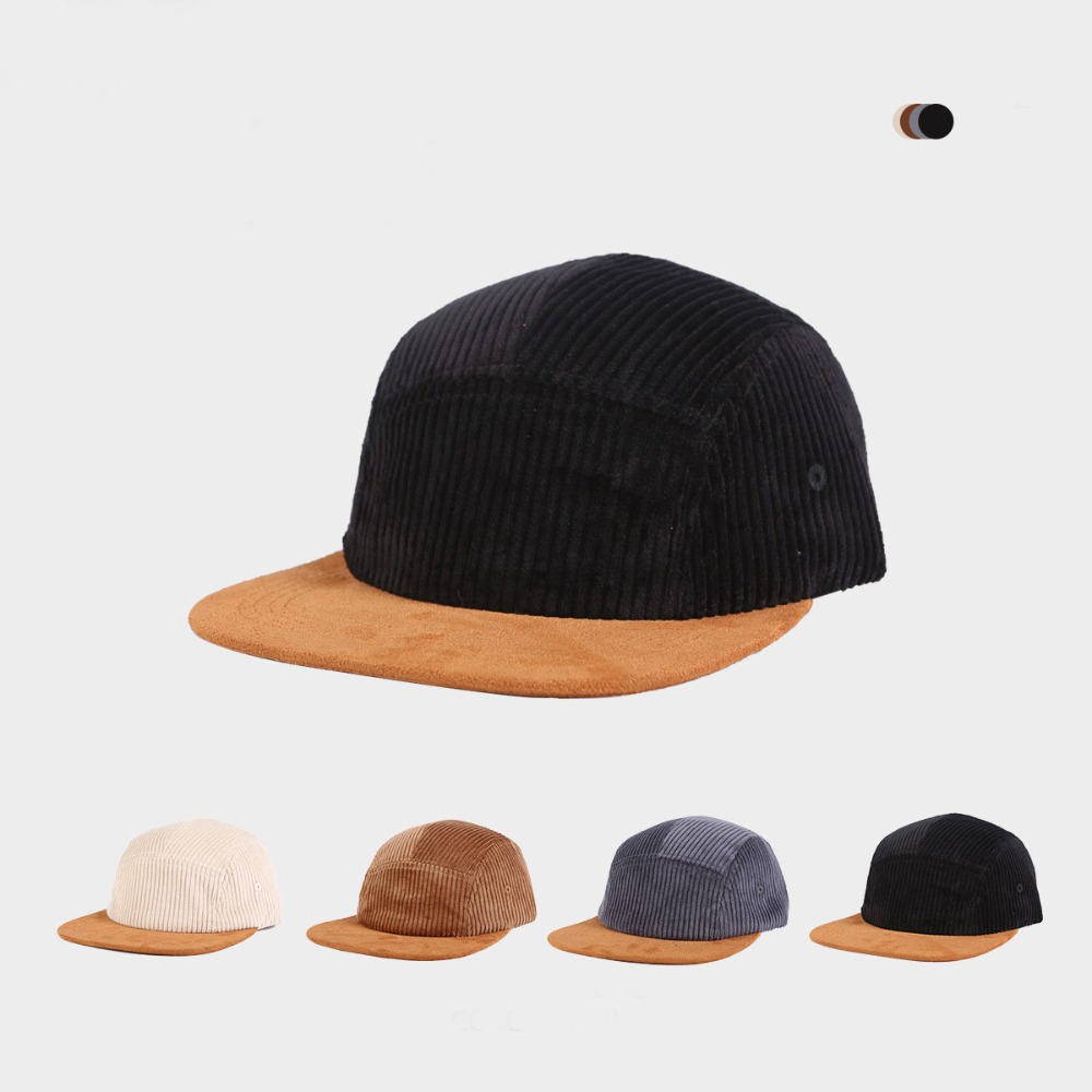 Versatile Retro Flat Brim Base - Corduroy Cap 5 Panel のレビューと価格